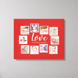 10 Photo Collage Love Family Canvas Print