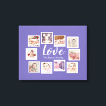 10 Photo Collage Love Family Canvas Print<br><div class="desc">custom made 10 photo template created by you personalised wall art -  Canvas Print from Ricaso - add your own photographs and text to this great  canvas</div>