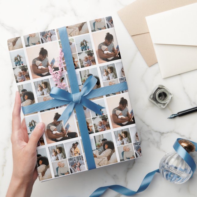 10 Photo Collage Personalised Wrapping Paper (Gifting)