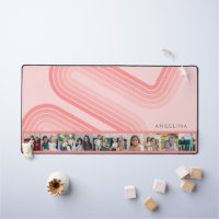 10 Photo Collage Retro Curve and Stripe blush pink
