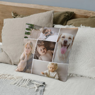 10 Photo collage template personalised Cushion