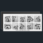 10 Photo Collage with Simple Text - white magnet<br><div class="desc">Add your favourite pics to this fun template. You can use Instagram photos or any photos for this grid.</div>