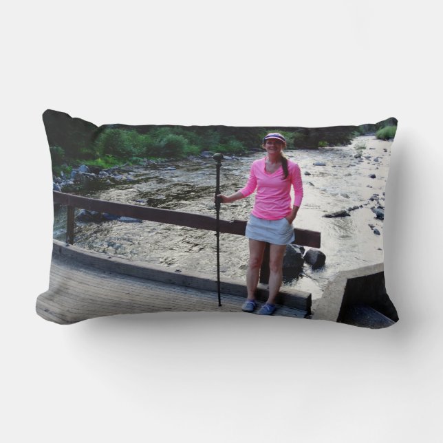 10 Photo Instagram Collage Black background Lumbar Cushion (Front)