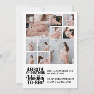 10 Photo Mummy to be Christmas Pregnancy  Holiday Card