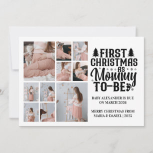 10 Photo Mummy to be Christmas Pregnancy  Holiday Card