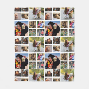 10 photo personalized Fleece Blanket
