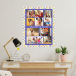 10 Photo Trendy Modern Colourful Geometric Name Canvas Print<br><div class="desc">10 Photo Trendy Modern Colourful Geometric Name Canvas Art features ten of your favourite pictures for an easy and quick DIY add your own photo collage. Personalise with your name and surrounded with a colourful geometric pattern. Makes a perfect gift for Christmas, birthdays, Mother's Day, Father's Day. sisters, best friends...</div>