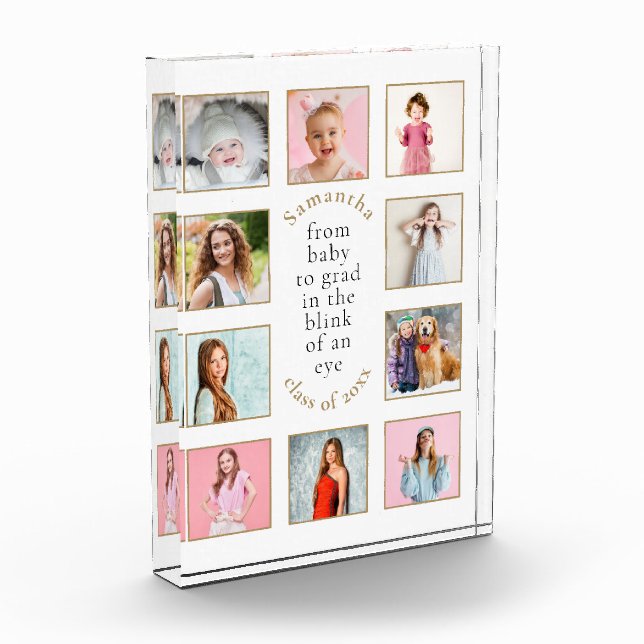 10 Photos Baby to Grad Name Year Graduation (Left)