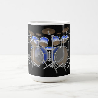 10 Piece Drum Kit: Blue Gradient: Coffee Mug