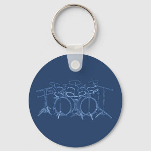 10 Piece Drum Kit: Blueprint Drawing: Key Ring