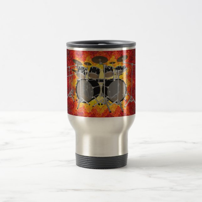 10 Piece Drum Kit & Graphics: Travel Mug (Center)