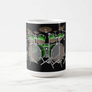 10 Piece Drum Kit: Green Gradient: Coffee Mug