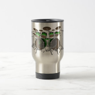 10 Piece Drum Kit: Green Gradient: Travel Mug