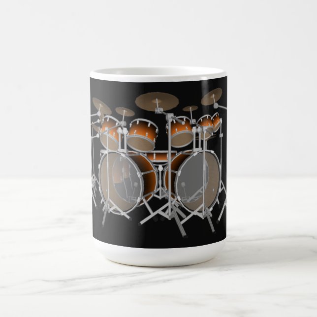 10 Piece Drum Kit: Orange Gradient: Drums Mug (Center)
