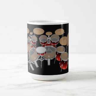 10 Piece Drum Kit: Red Gradient: Coffee Mug