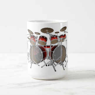 10 Piece Drum Kit: Red Gradient: Coffee Mug