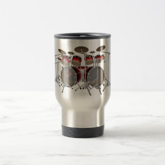 10 Piece Drum Kit: Red Gradient: Travel Mug
