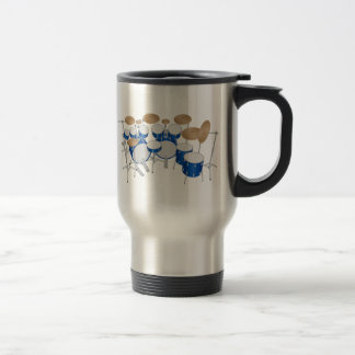 10 Piece Drum Kit: Vector Drawing: Travel Mug