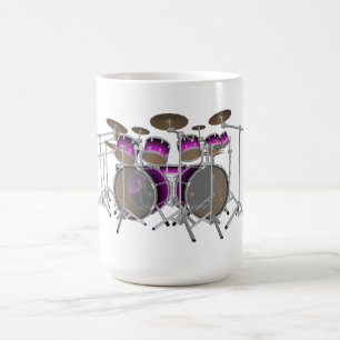 10 Piece Drum Kit: Violet Gradient: Coffee Mug