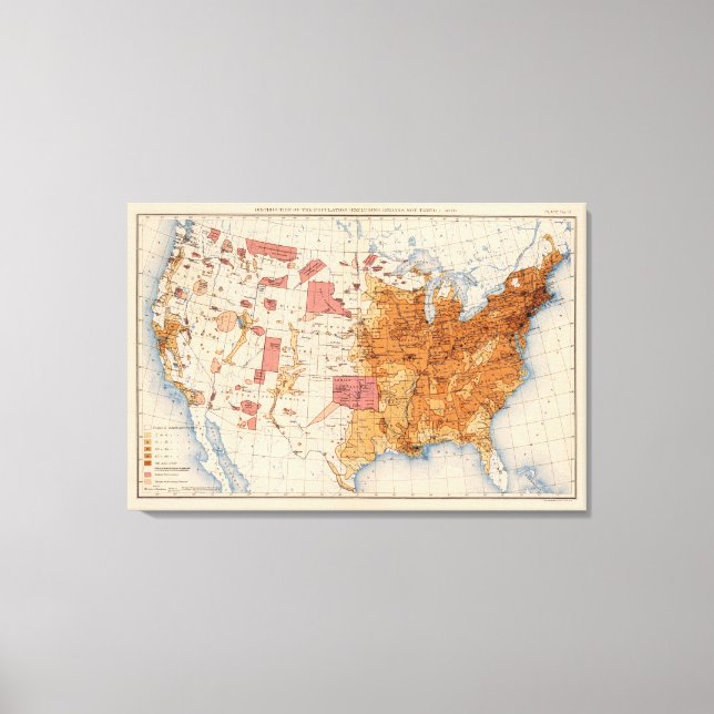 10 Population 1870 Canvas Print (Front)