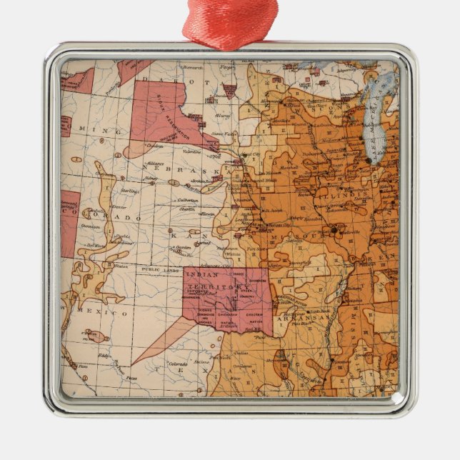 10 Population 1870 Metal Tree Decoration (Front)