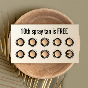 10 Punch Spray Tan Visit  Customer Loyalty  Card