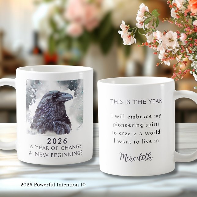10. Raven 2026 Year of Change Powerful Intention Coffee Mug (Raven 2026 Year of Change and New Beginnings Powerful Intention 10 Coffee Mug)