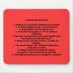 10 Really Strange Facts Mouse Mat