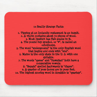 10 Really Strange Facts Mouse Mat