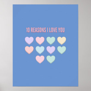10 reasons I love you - 10th Birthday Gifts Poster