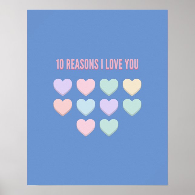 10 reasons I love you - 10th Birthday Gifts Poster (Front)