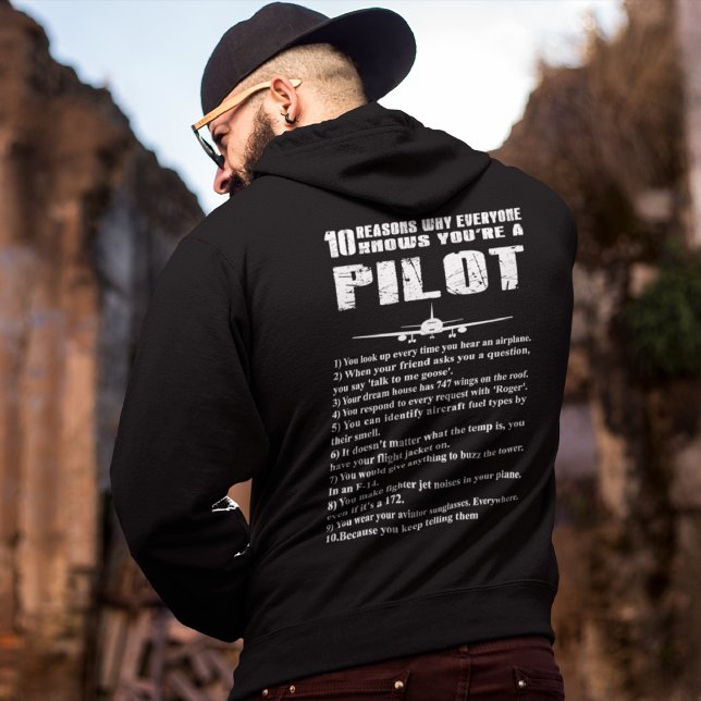 10 Reasons to knows why you're a Pilot Hoodie (Creator Uploaded)
