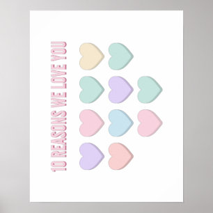 10 Reasons We Love You - 10th Birthday Gifts Poster