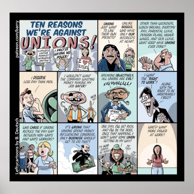 10 Reasons Were Against UNIONS Poster (Front)