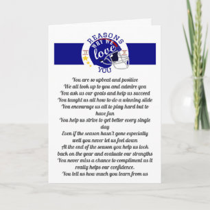 10 reasons why we love football fan sport coach card