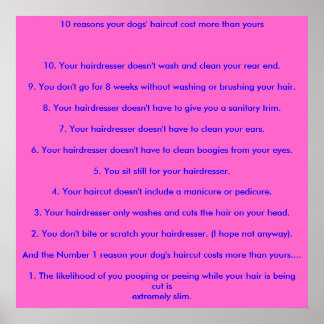 10 reasons your dogs' haircut cost more than yo.. poster