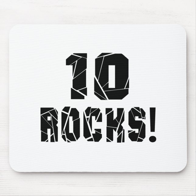 10 Rocks Birthday Designs Mouse Mat (Front)