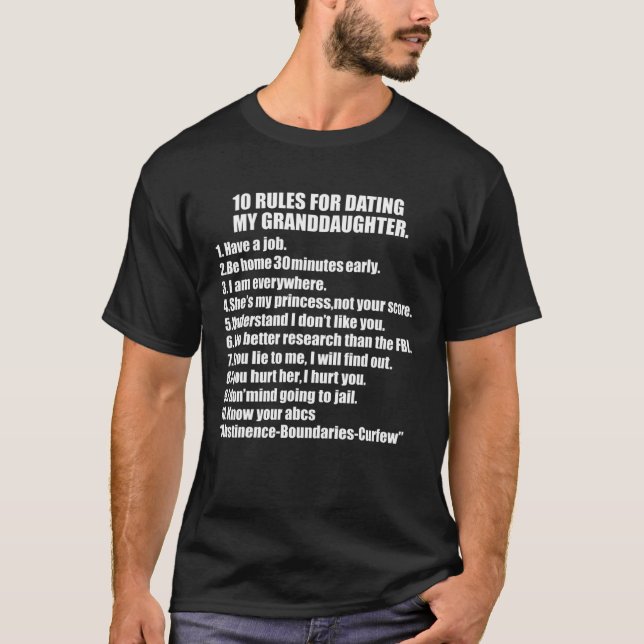10 Rules Dating My Granddaughter Tee Overprotectiv (Front)