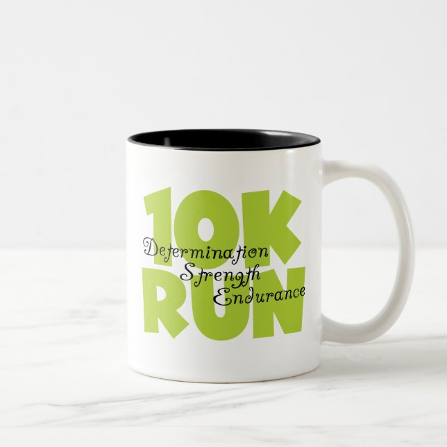 10 Run Spring Green Two-Tone Coffee Mug (Right)