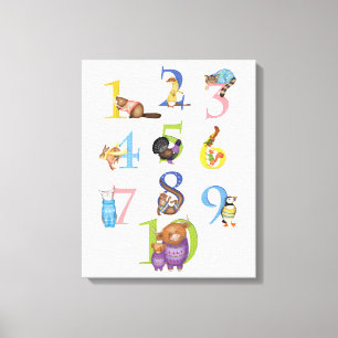 10 Scottish animals canvas print