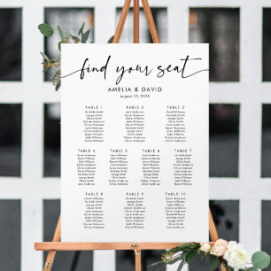 10 Tables Find Your Seat Seating Chart