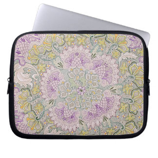 10" tablet or ipad sleeve with thistles design