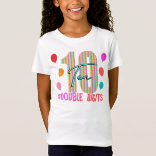 10 Ten Double Digits Birthday Girl Party T-Shirt