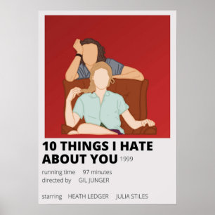 10 things i hate about you minimalist poster