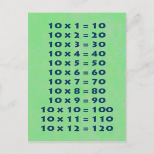 #10 Times Table Postcard Fun Kids & Teacher