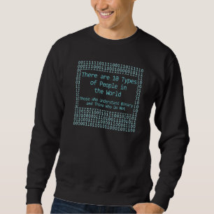10 Types of People Computer Programming Coding Hac Sweatshirt