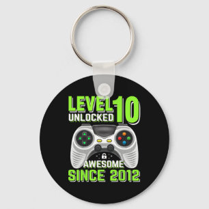 10 Unlocked Awesome 2012 Video Game 10th Birthday  Key Ring