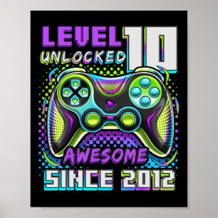 10 Unlocked Awesome 2012 Video Game 10th Birthday  Poster