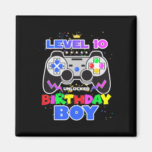 10 Unlocked Birthday Boy Video Game 10th Birthday Magnet