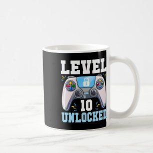 10 Unlocked Video Game 10th Birthday Gamer Boys Ki Coffee Mug
